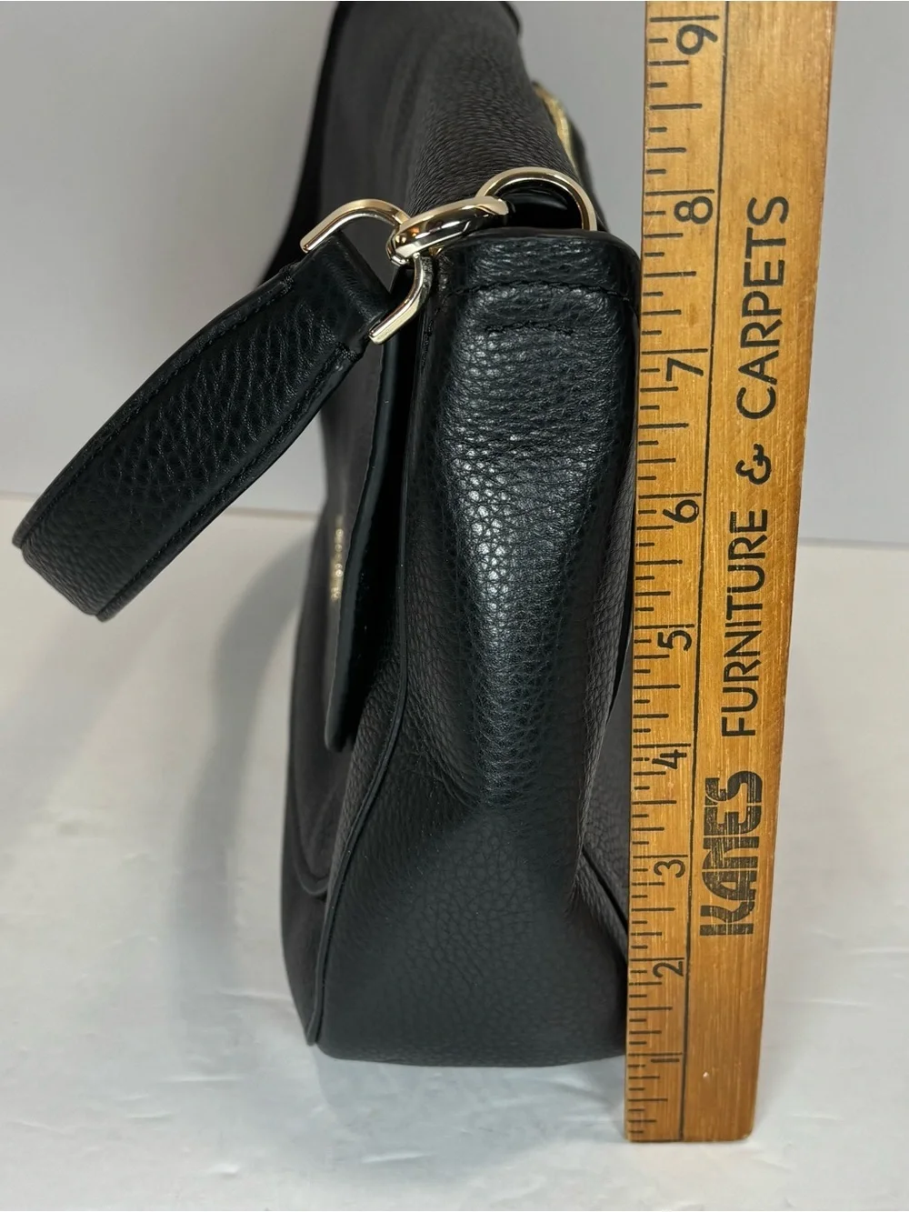Kate Spade Leila Medium Triple Compartment Black Pebbled Leather Shoulder Bag